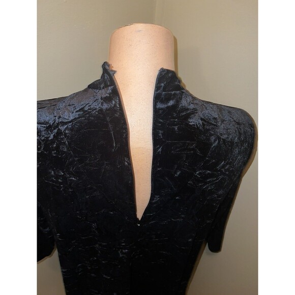 Simply Vera Black Velvet/Suede Dress Size L - Picture 4 of 10